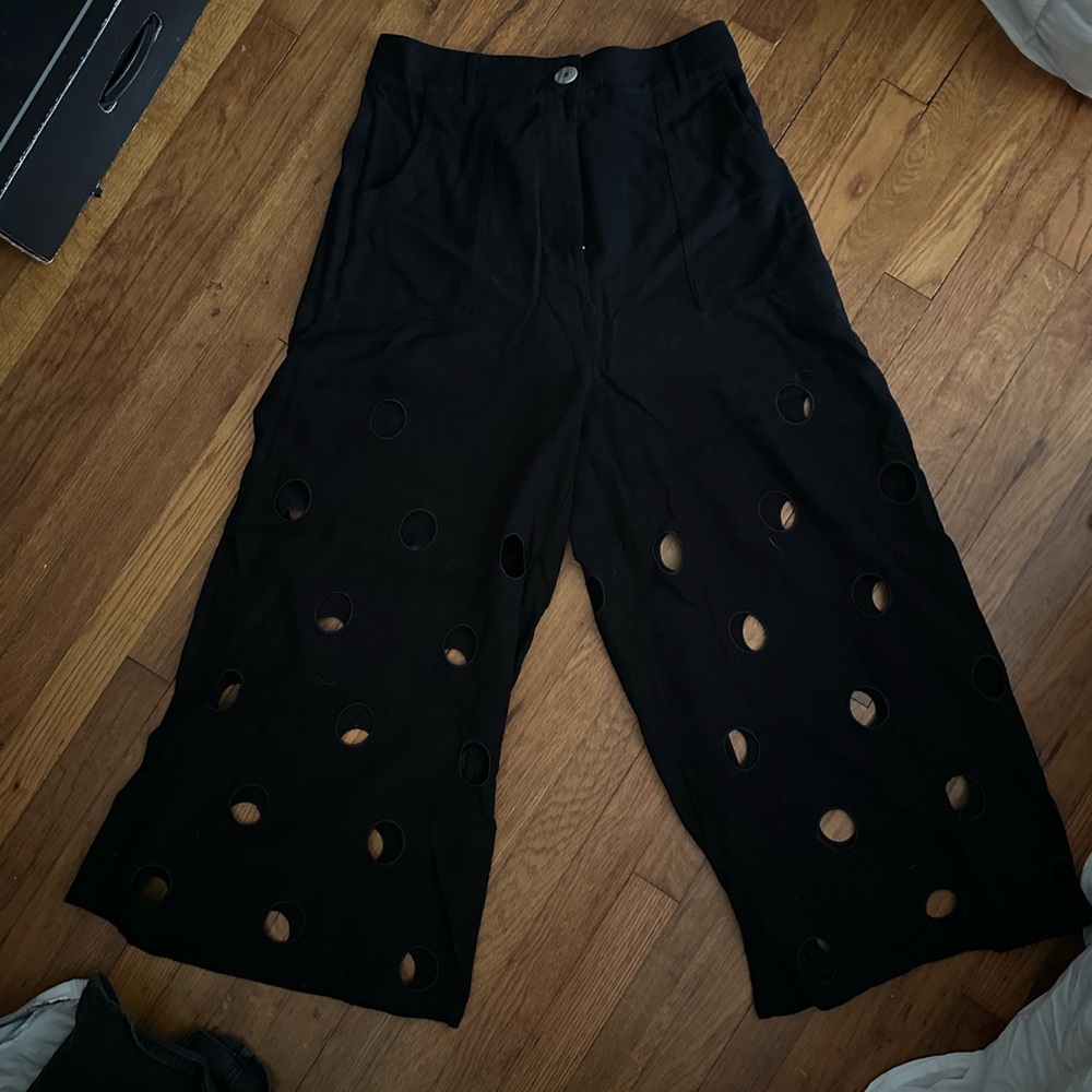 Fashion Brand Company linen pants with holes